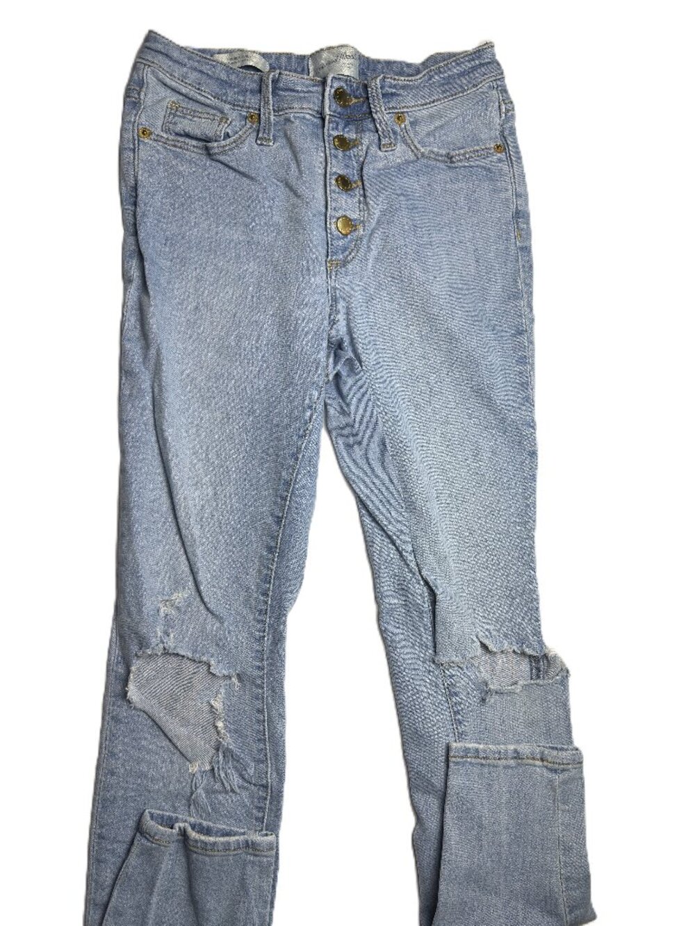 Universal Thread Women's Size 2/28R Blue Distressed High Rise Skinny Jeans
